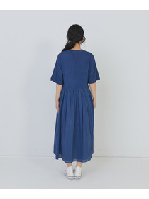 【congés payés】２重布帛ドルマンスリーブワンピース 詳細画像 ブラック 7