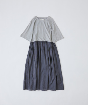 【congés payés】２重布帛ドルマンスリーブワンピース 詳細画像 ミント 1