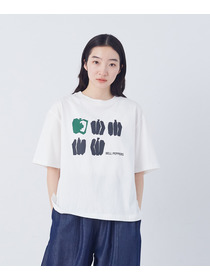 【congés payés】ベジタブルプリントTシャツ 詳細画像 ベージュ 18