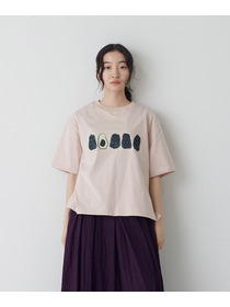 【congés payés】ベジタブルプリントTシャツ 詳細画像 ベージュ 26
