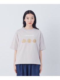 【congés payés】ベジタブルプリントTシャツ 詳細画像 ベージュ 5