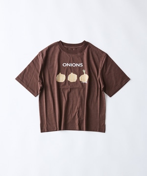 【congés payés】ベジタブルプリントTシャツ 詳細画像 ブラウン系その他 1