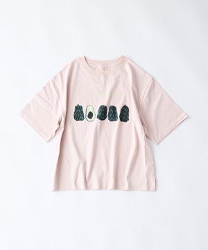 【congés payés】ベジタブルプリントTシャツ 詳細画像 ピンク 1