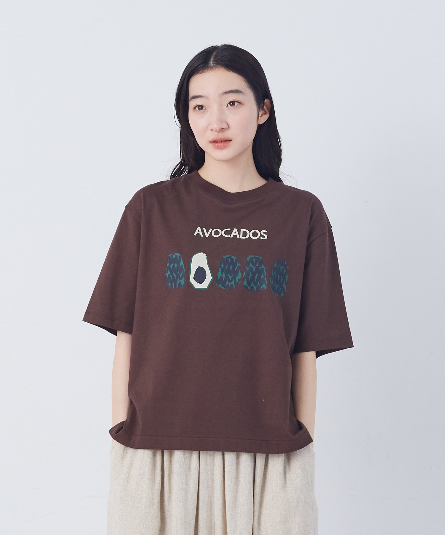 【congés payés】ベジタブルプリントTシャツ 詳細画像 ベージュ 11