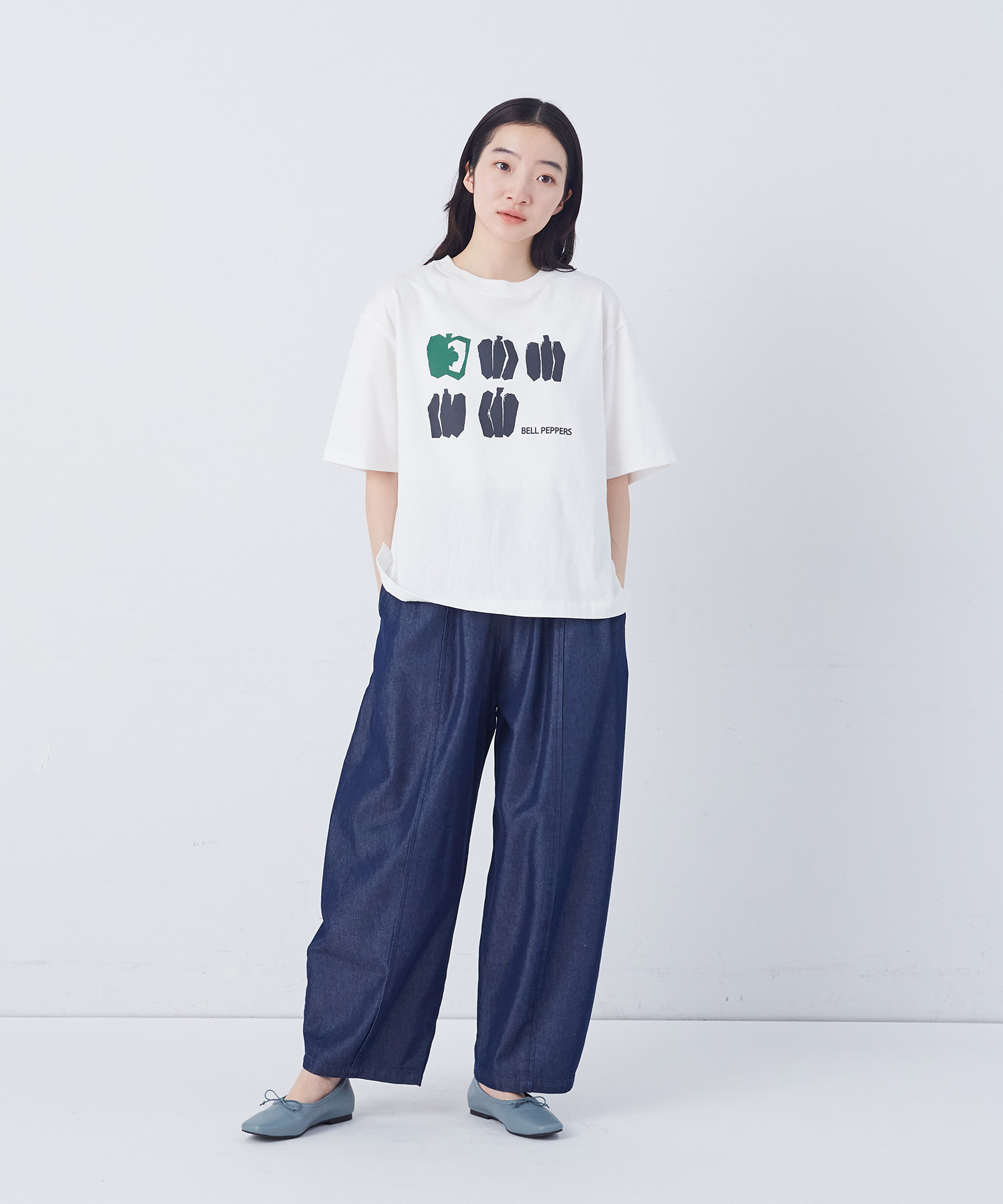 【congés payés】ベジタブルプリントTシャツ 詳細画像 ベージュ 15