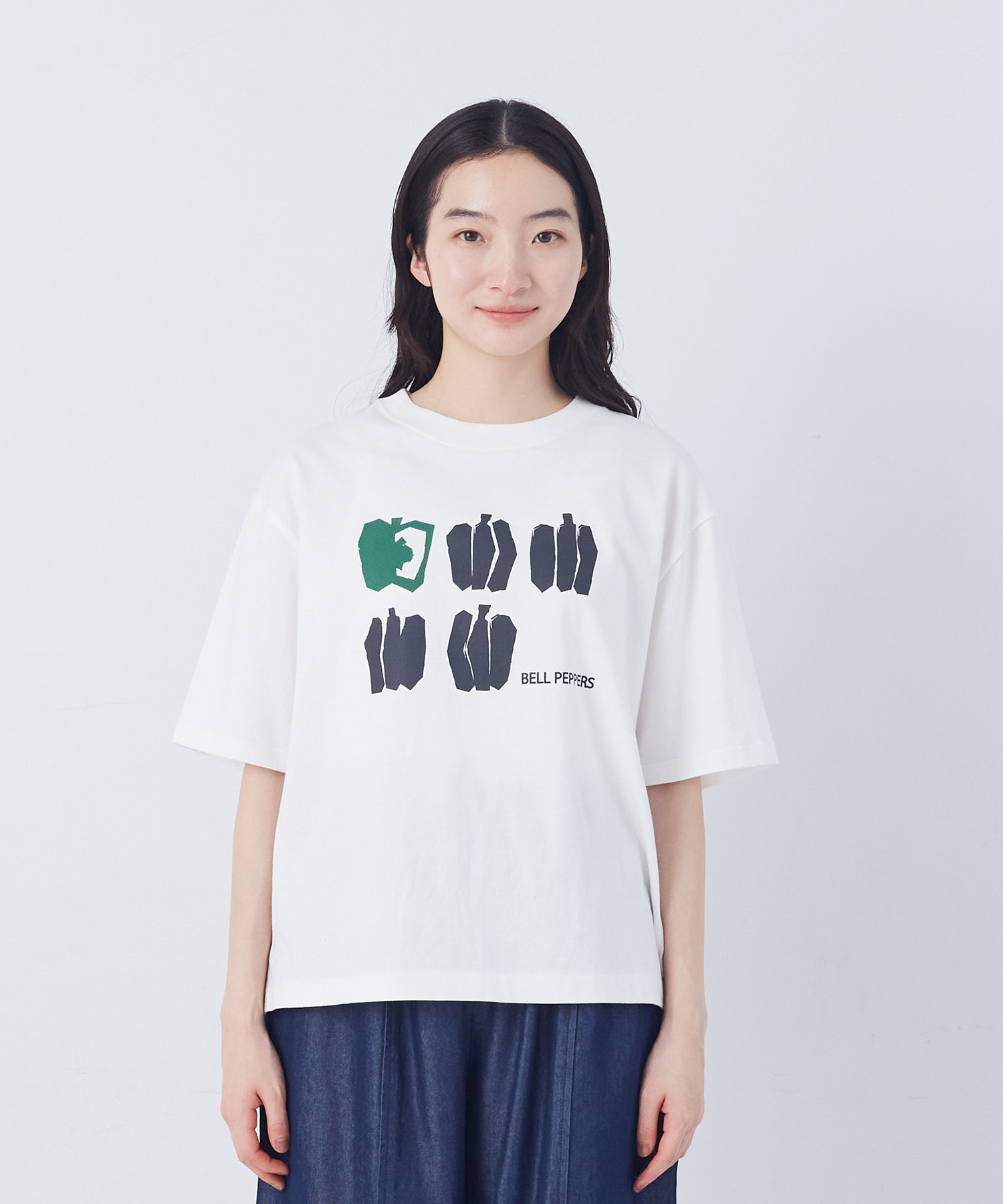 【congés payés】ベジタブルプリントTシャツ 詳細画像 ベージュ 19