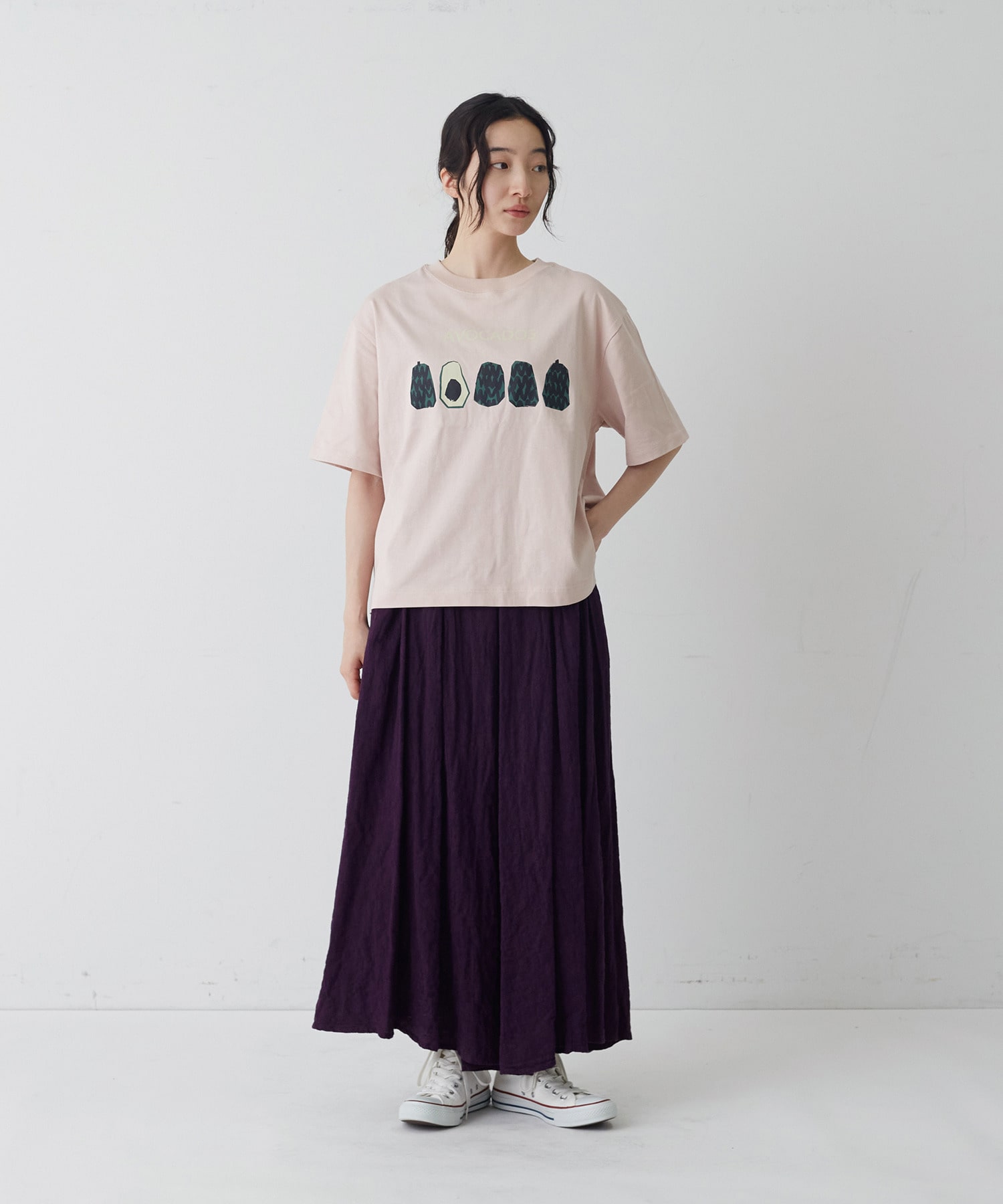 【congés payés】ベジタブルプリントTシャツ 詳細画像 ベージュ 27