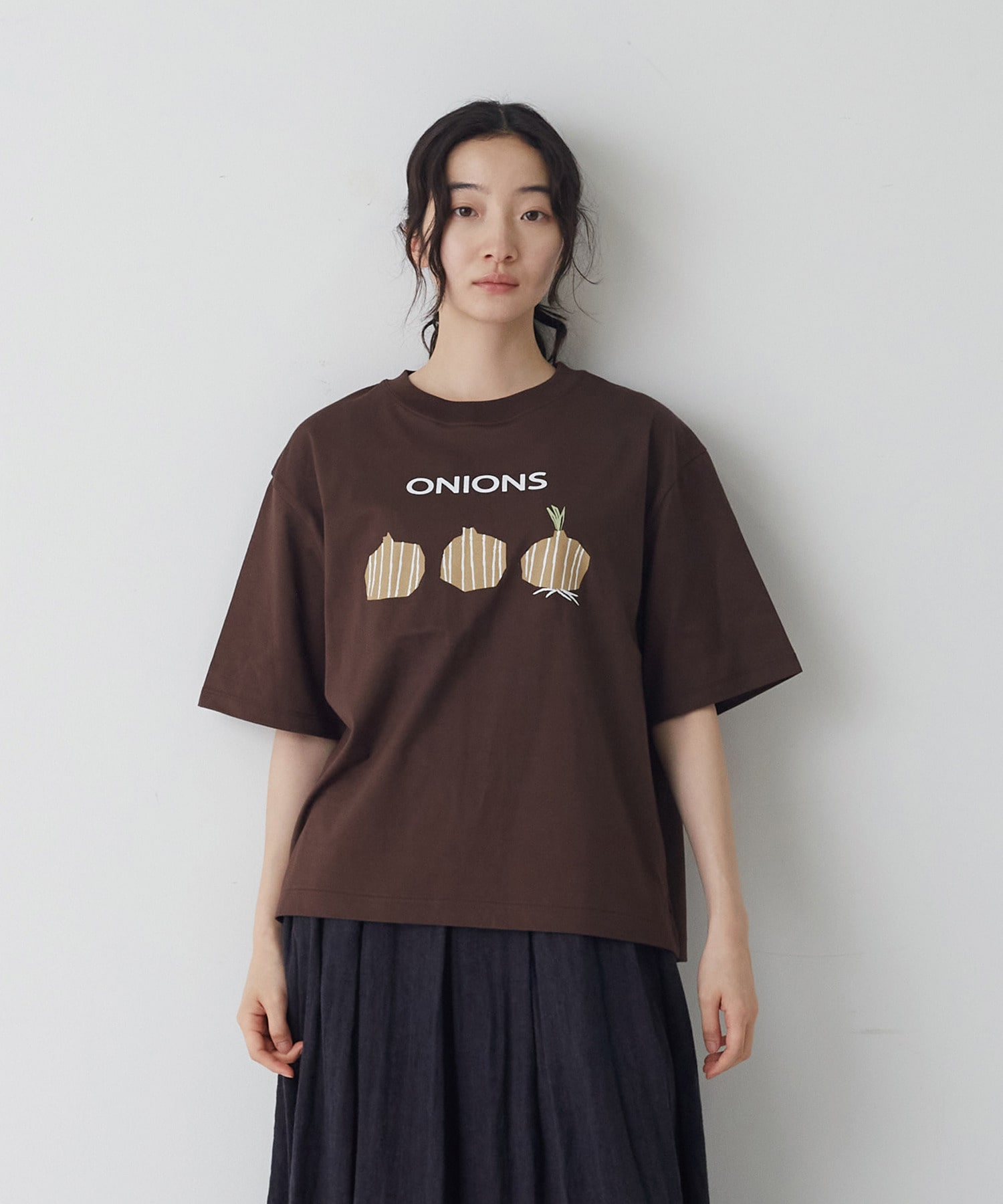 【congés payés】ベジタブルプリントTシャツ 詳細画像 ベージュ 30