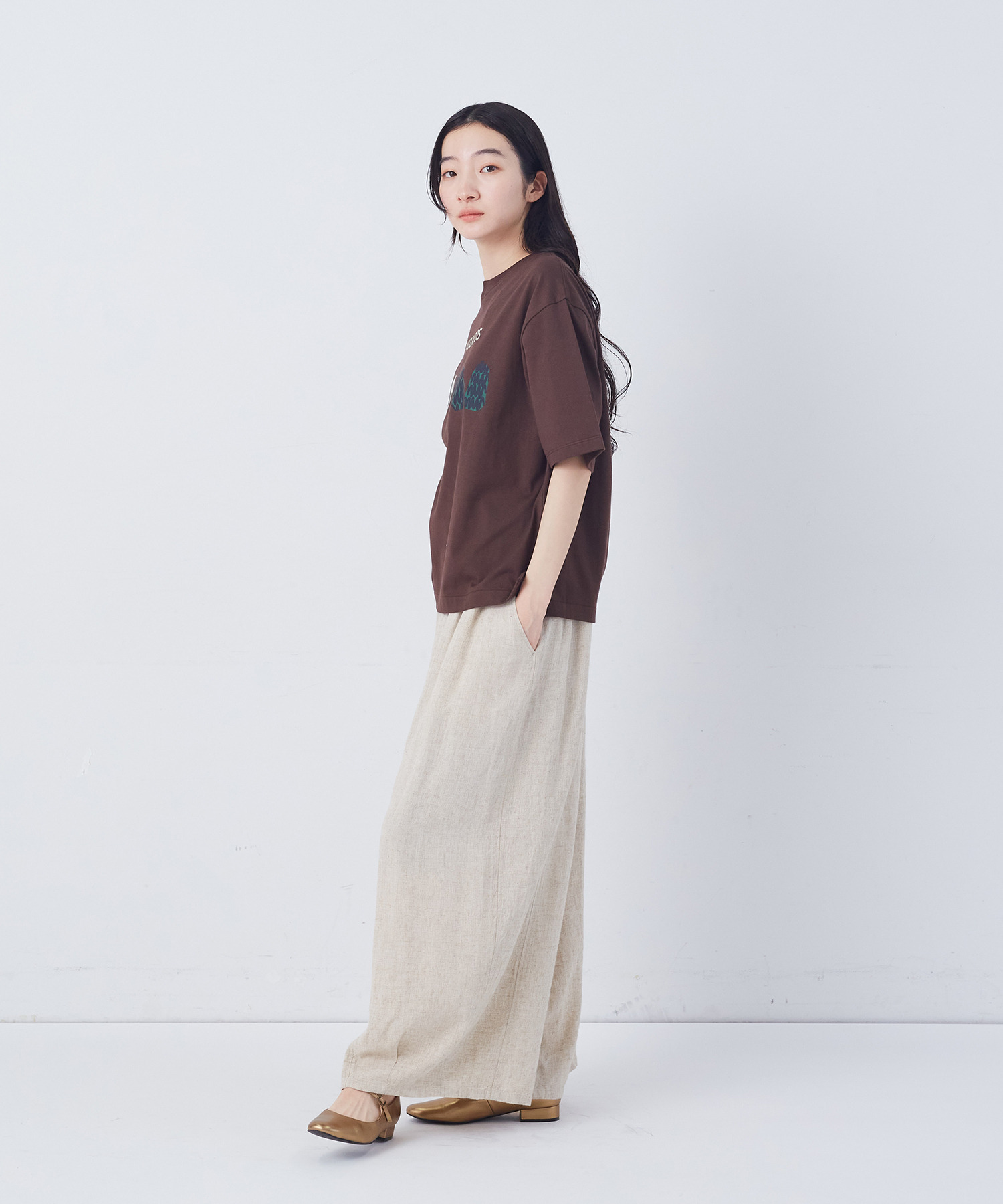 【congés payés】ベジタブルプリントTシャツ 詳細画像 ベージュ 9