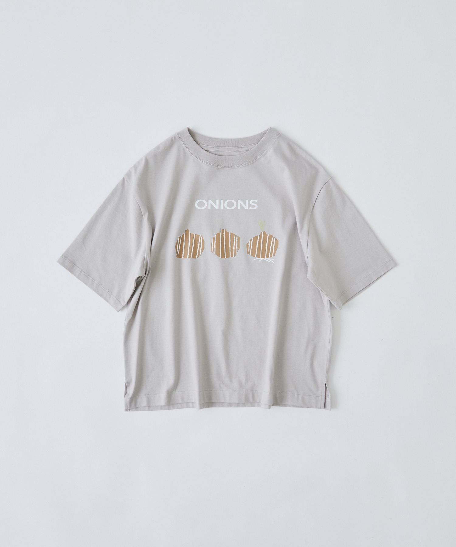 【congés payés】ベジタブルプリントTシャツ 詳細画像 ベージュ 1