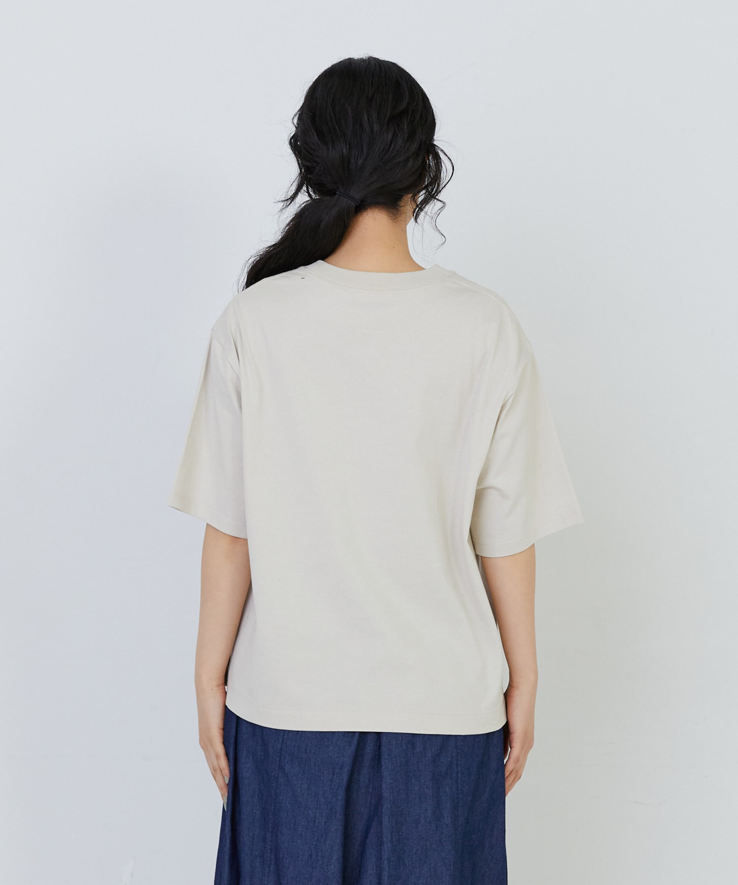 【congés payés】ドロップショルダーベーシックＴシャツ 詳細画像 チャコールグレー 21