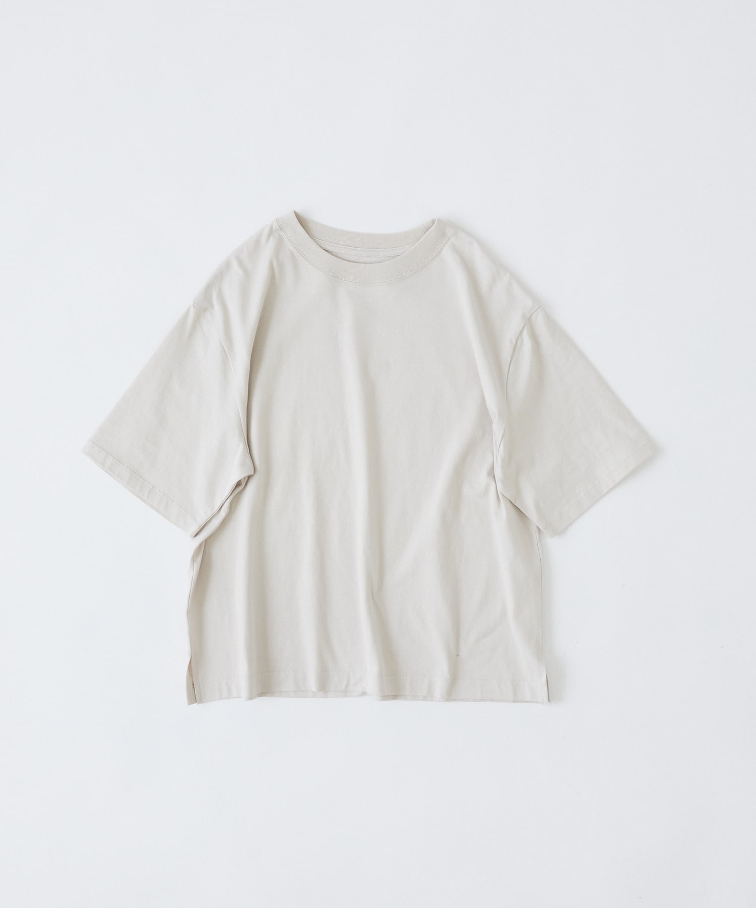 【congés payés】ドロップショルダーベーシックＴシャツ 詳細画像 ベージュ 1