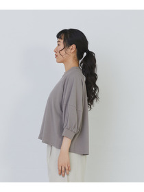 【congés payés】ボトルシルエットスリーブカットソーブラウス 詳細画像 チャコールグレー 20