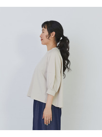 【congés payés】ボトルシルエットスリーブカットソーブラウス 詳細画像 チャコールグレー 6