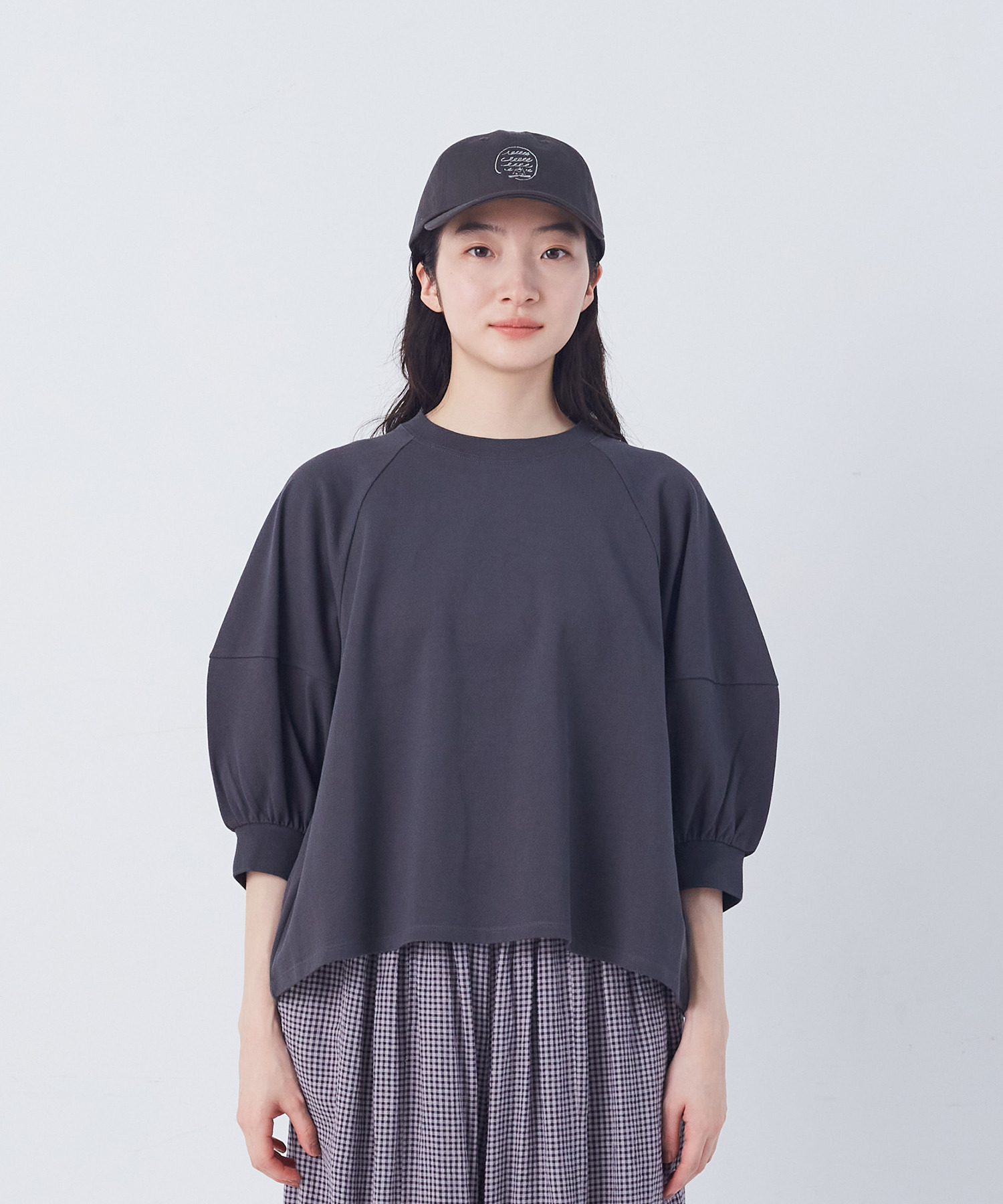 【congés payés】ボトルシルエットスリーブカットソーブラウス 詳細画像 チャコールグレー 12