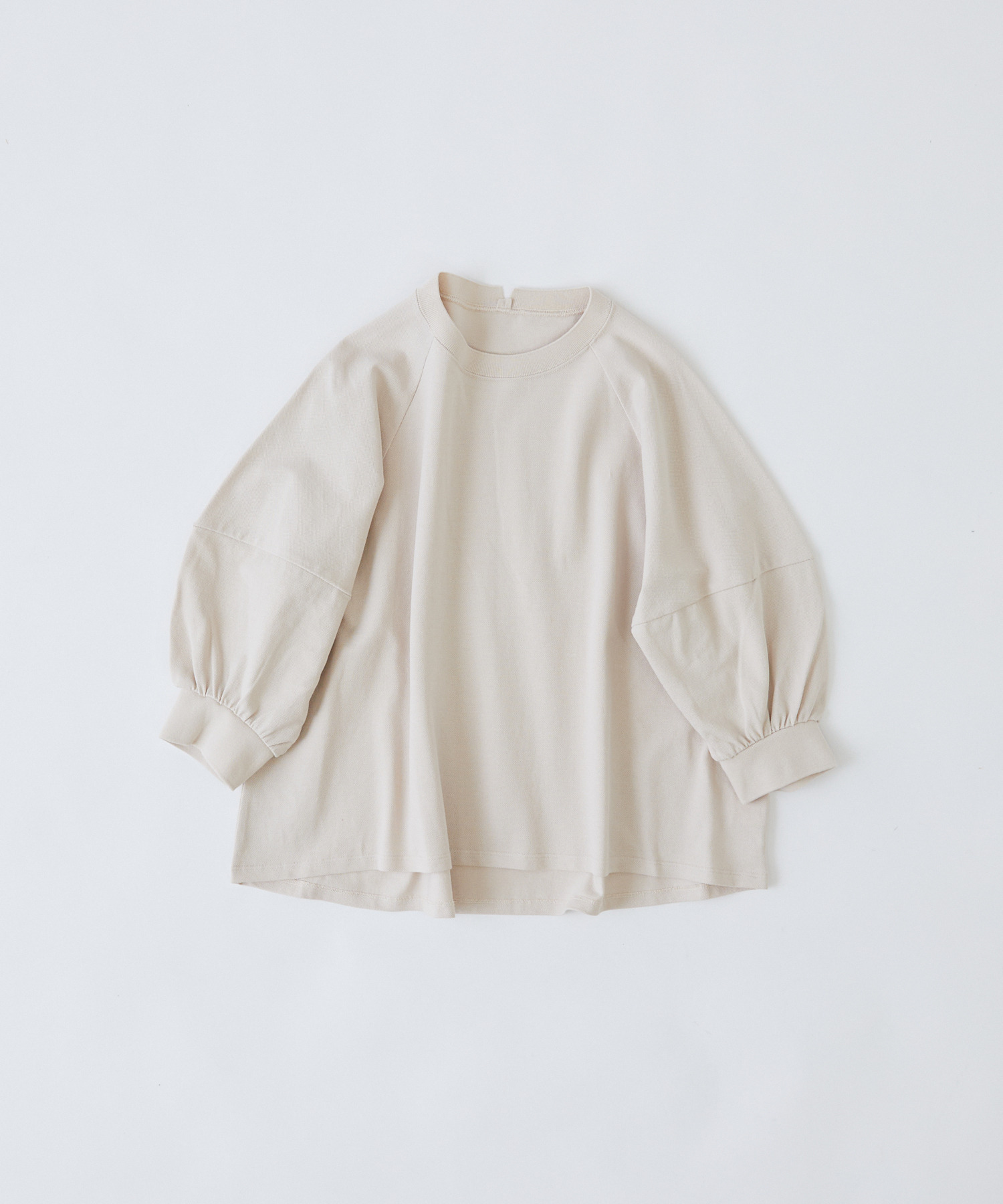 【congés payés】ボトルシルエットスリーブカットソーブラウス 詳細画像 ベージュ 1