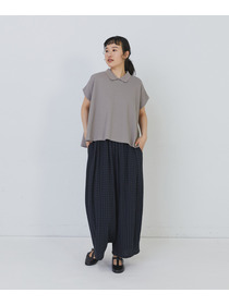 【congés payés】フレアーポロシャツ 詳細画像 チャコールグレー 1