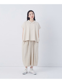 【congés payés】フレアーポロシャツ 詳細画像 チャコールグレー 15