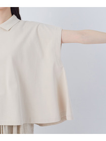 【congés payés】フレアーポロシャツ 詳細画像 チャコールグレー 25