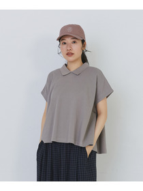 【congés payés】フレアーポロシャツ 詳細画像 チャコールグレー 4