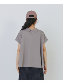 【congés payés】フレアーポロシャツ 詳細画像 チャコールグレー 7