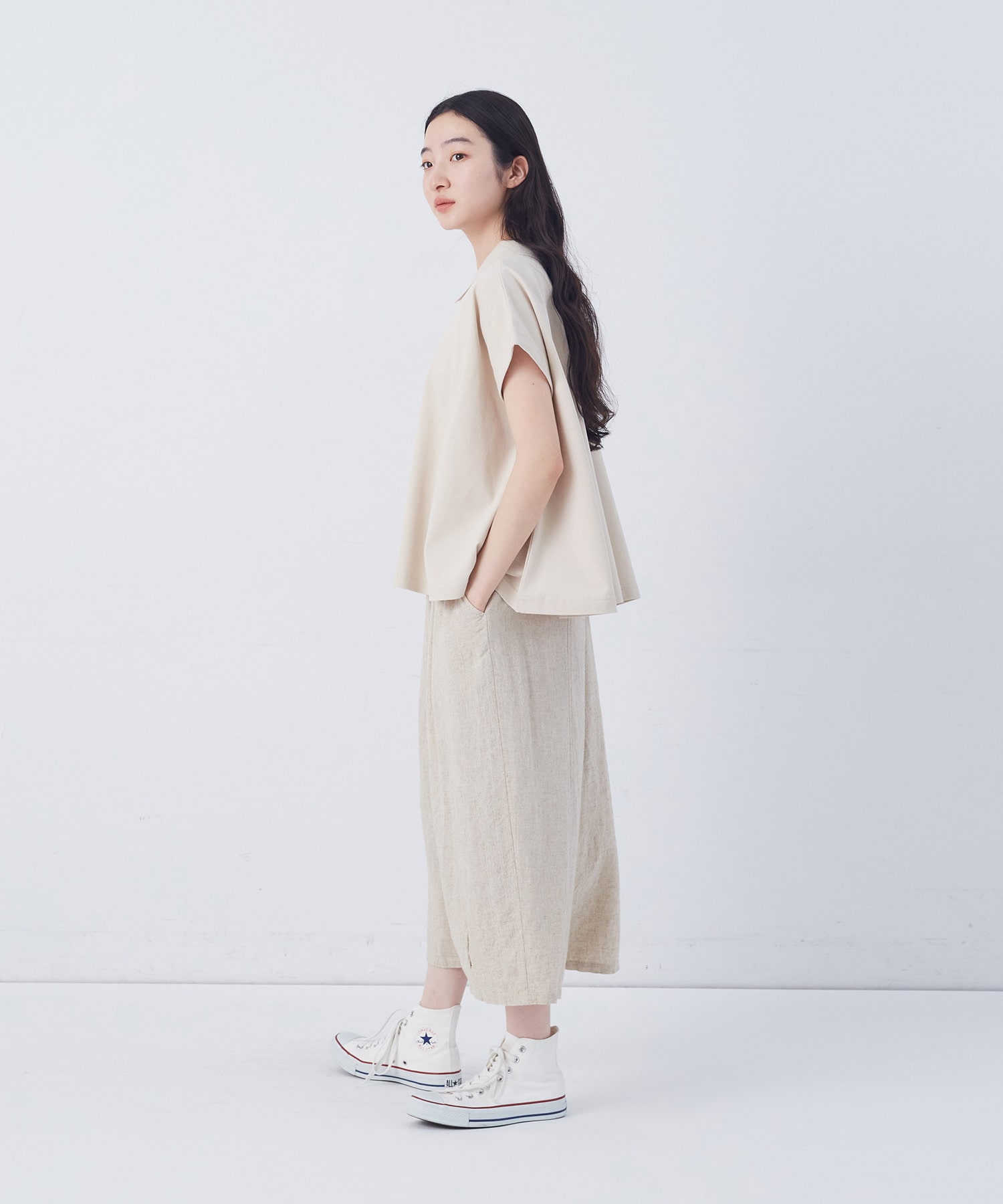 【congés payés】フレアーポロシャツ 詳細画像 チャコールグレー 16