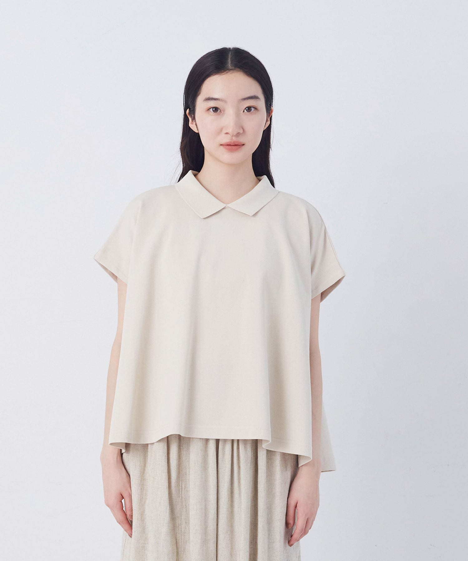 【congés payés】フレアーポロシャツ 詳細画像 チャコールグレー 19