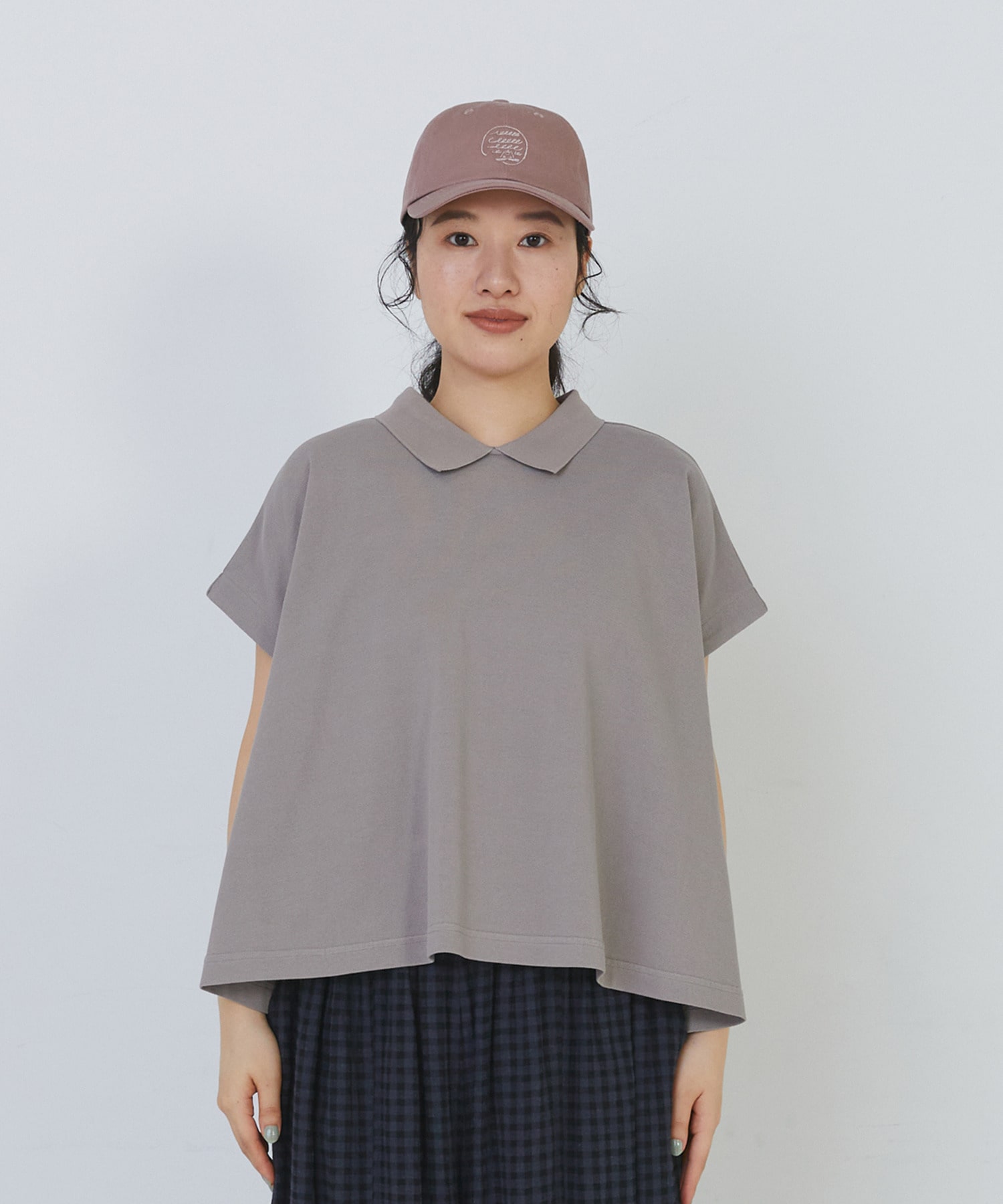 【congés payés】フレアーポロシャツ 詳細画像 チャコールグレー 5