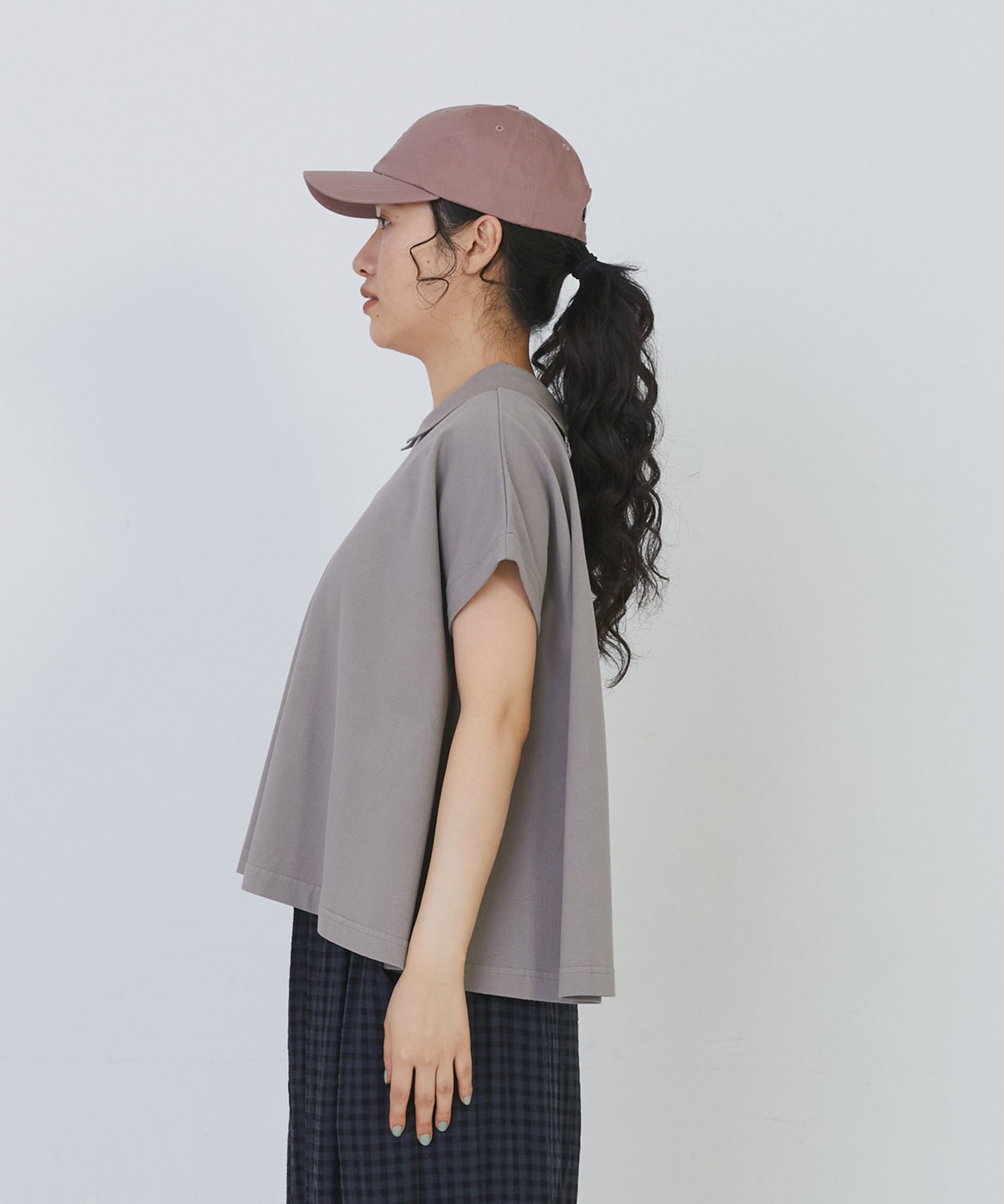 【congés payés】フレアーポロシャツ 詳細画像 チャコールグレー 6