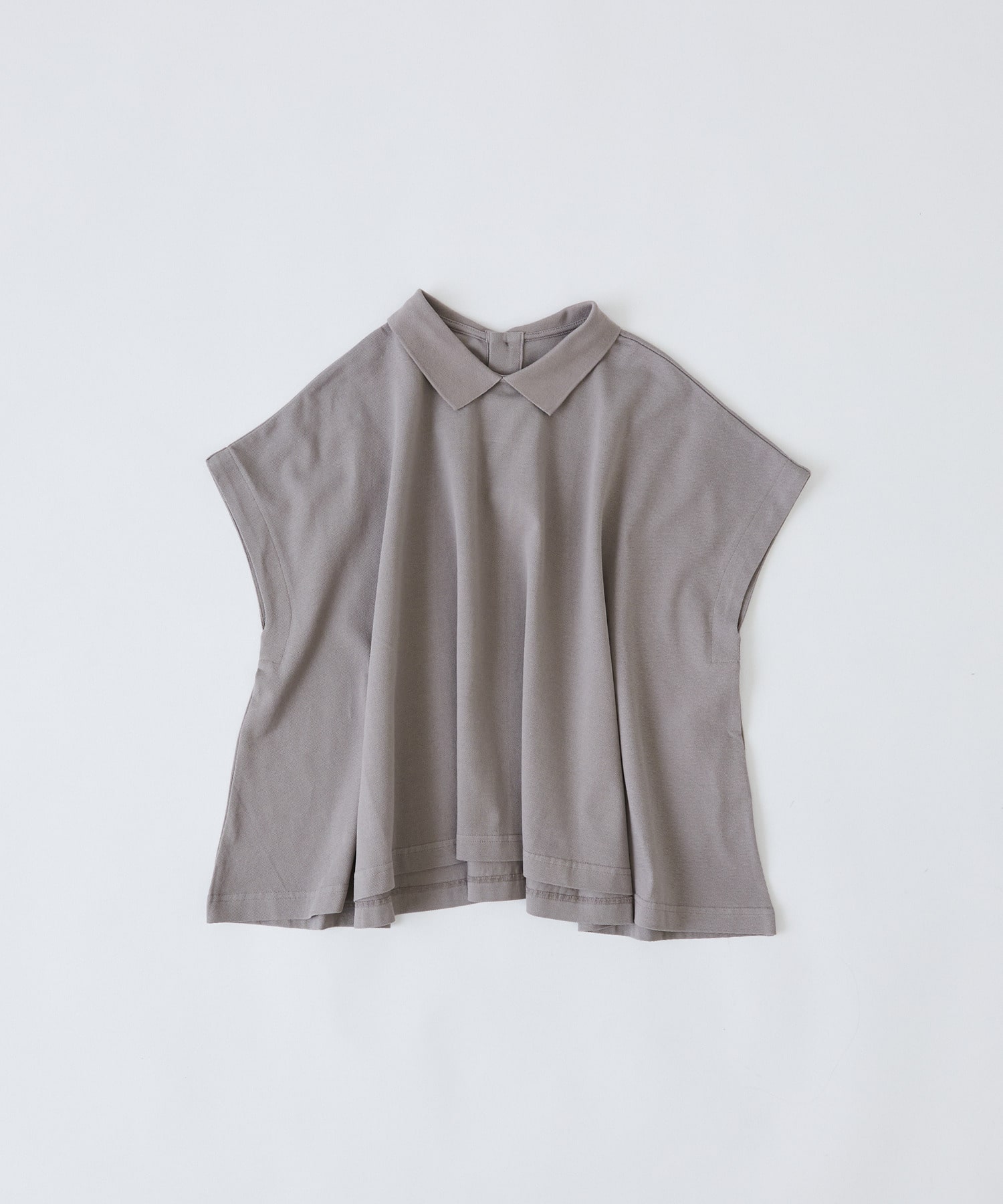 【congés payés】フレアーポロシャツ 詳細画像 グレイッシュベージュ 1