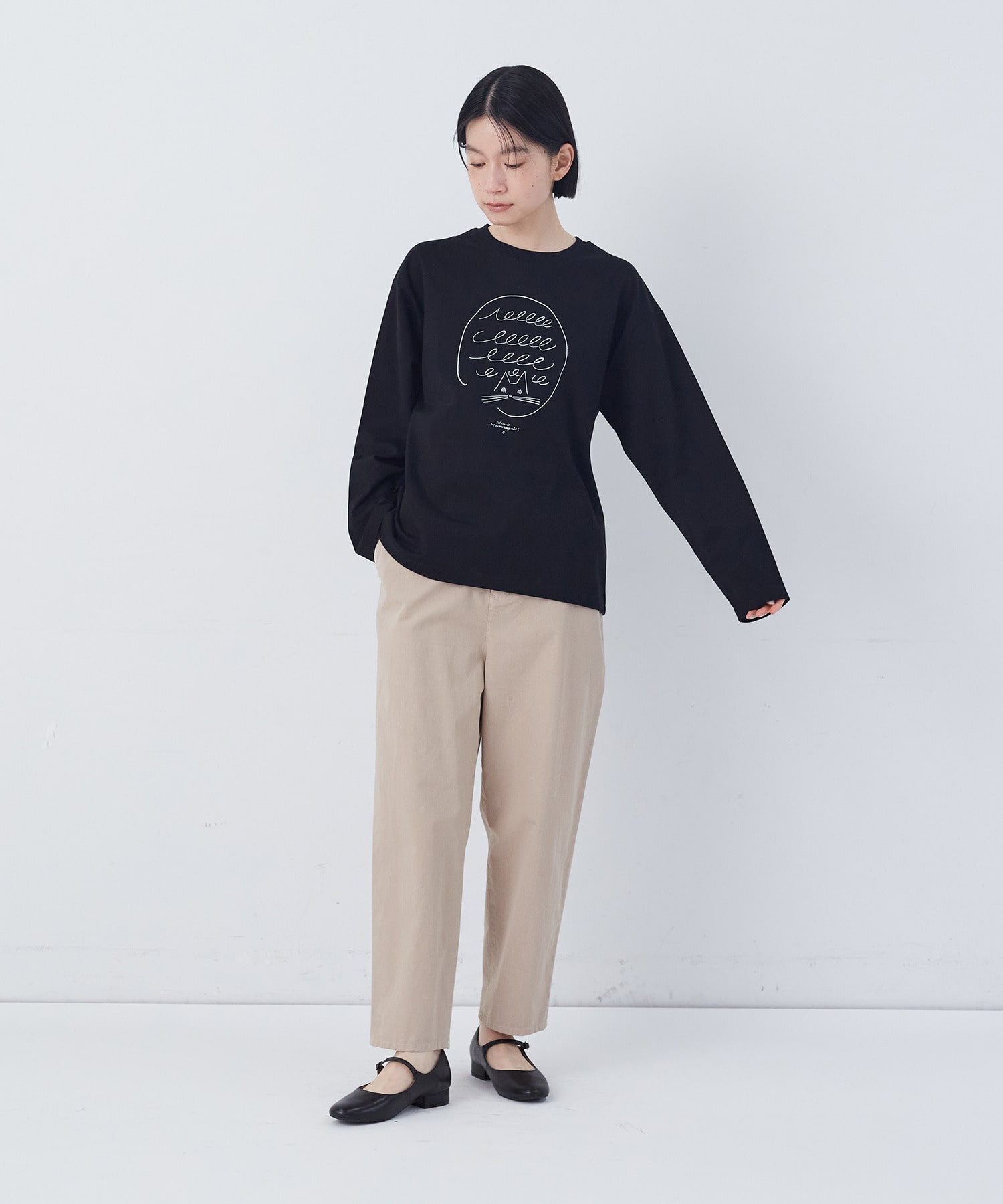 【congés payés】ichiro yamaguci.コラボ長袖Ｔシャツ 詳細画像 ブラック系その他 1