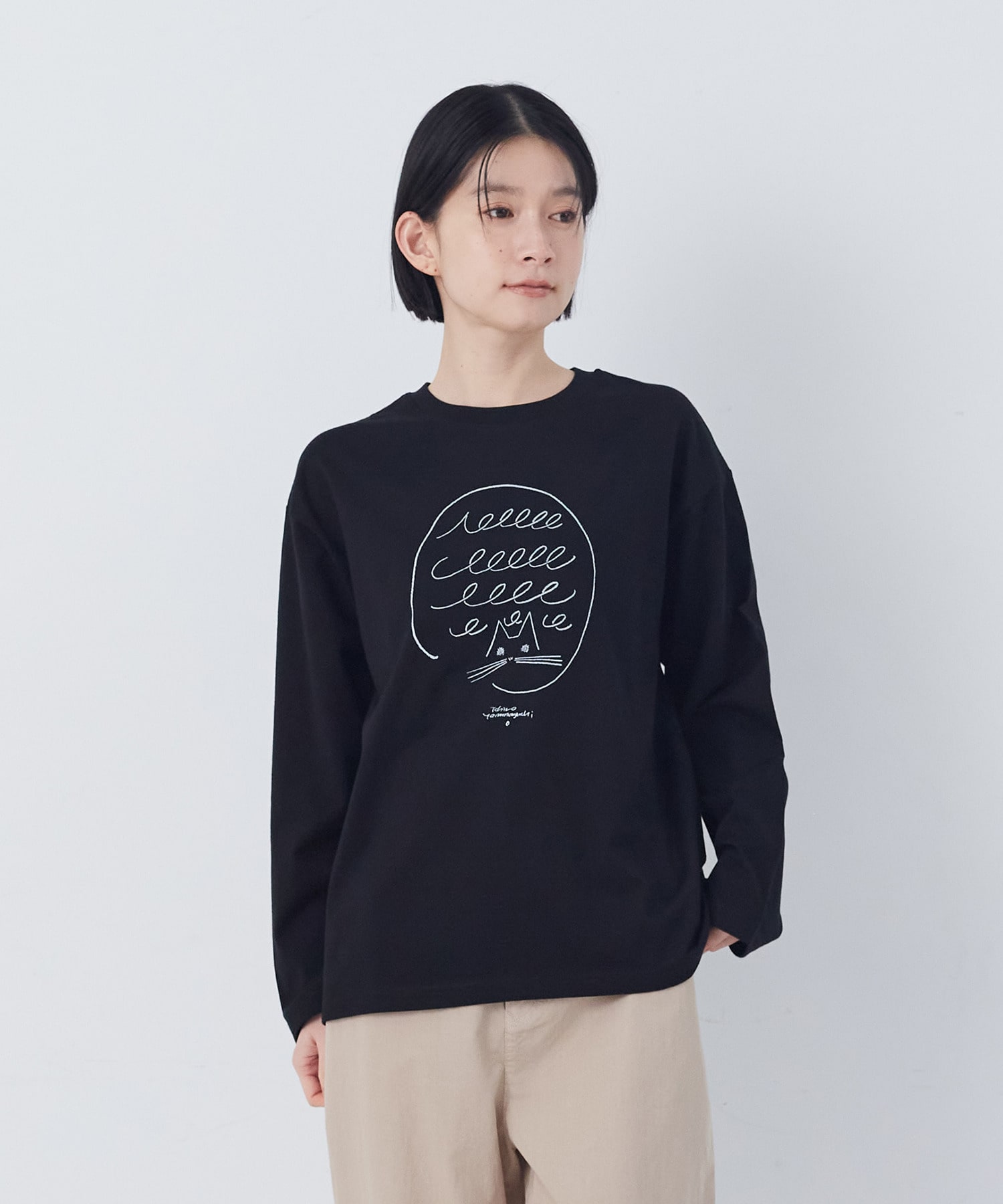 【congés payés】ichiro yamaguci.コラボ長袖Ｔシャツ 詳細画像 ブラック系その他 5