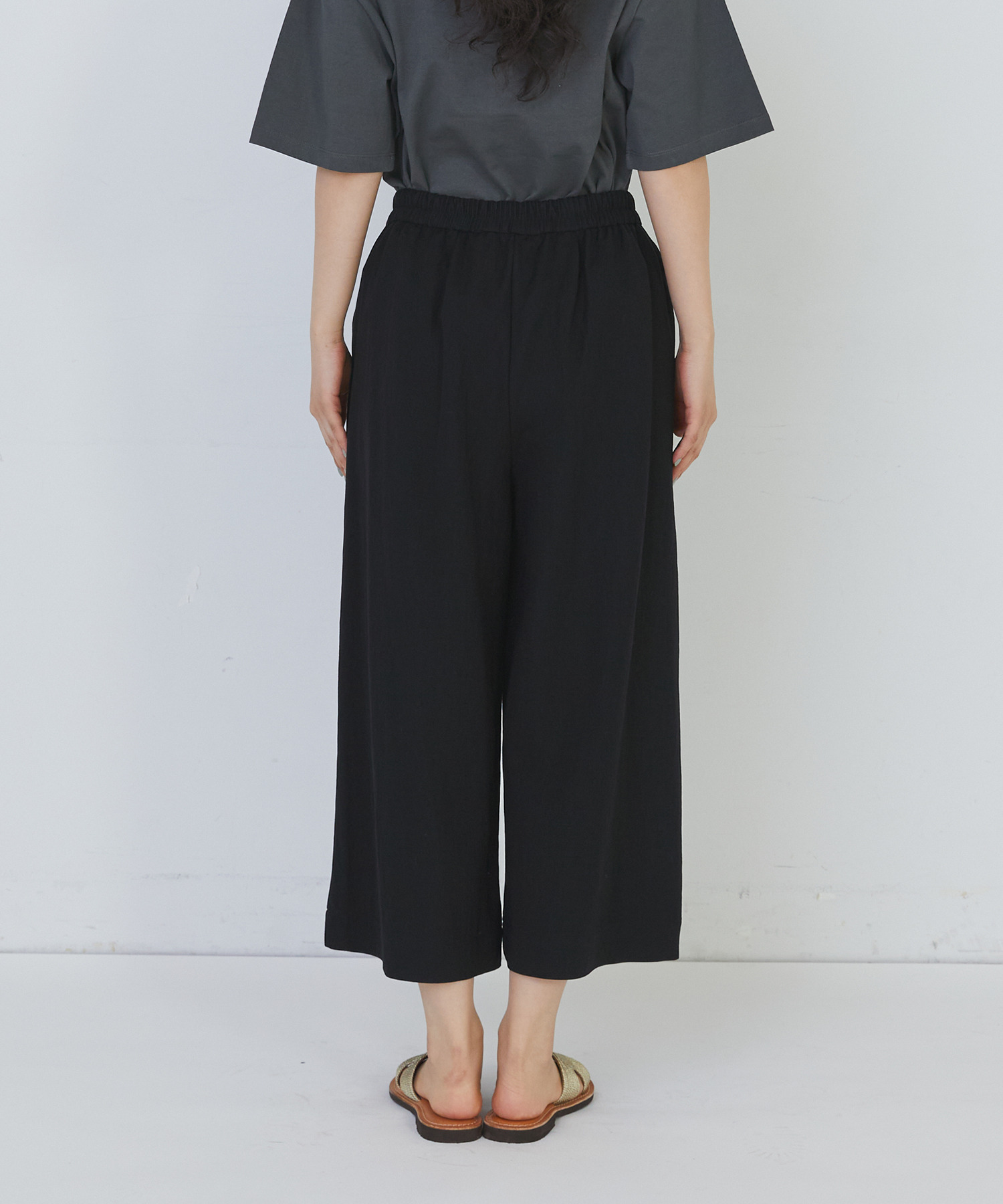 【congés payés】スムースリラックスパンツ 詳細画像 ブラック 15