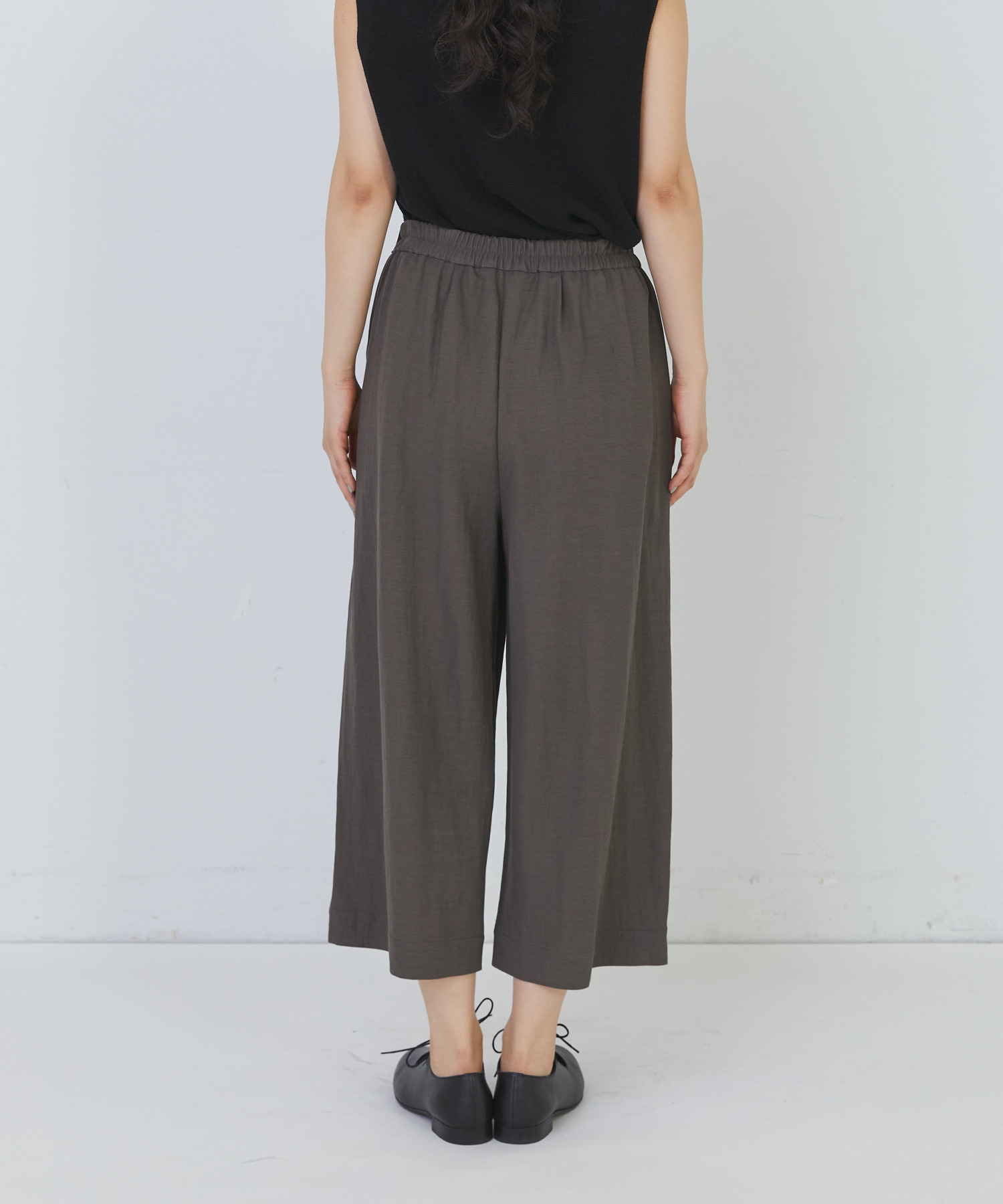 【congés payés】スムースリラックスパンツ 詳細画像 ブラック 7