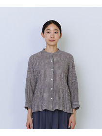 【ADIEU TRISTESSE】コットンリネンワイドシルエットブラウス 詳細画像 ブルー系その他 10