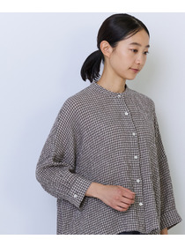 【ADIEU TRISTESSE】コットンリネンワイドシルエットブラウス 詳細画像 ブルー系その他 15