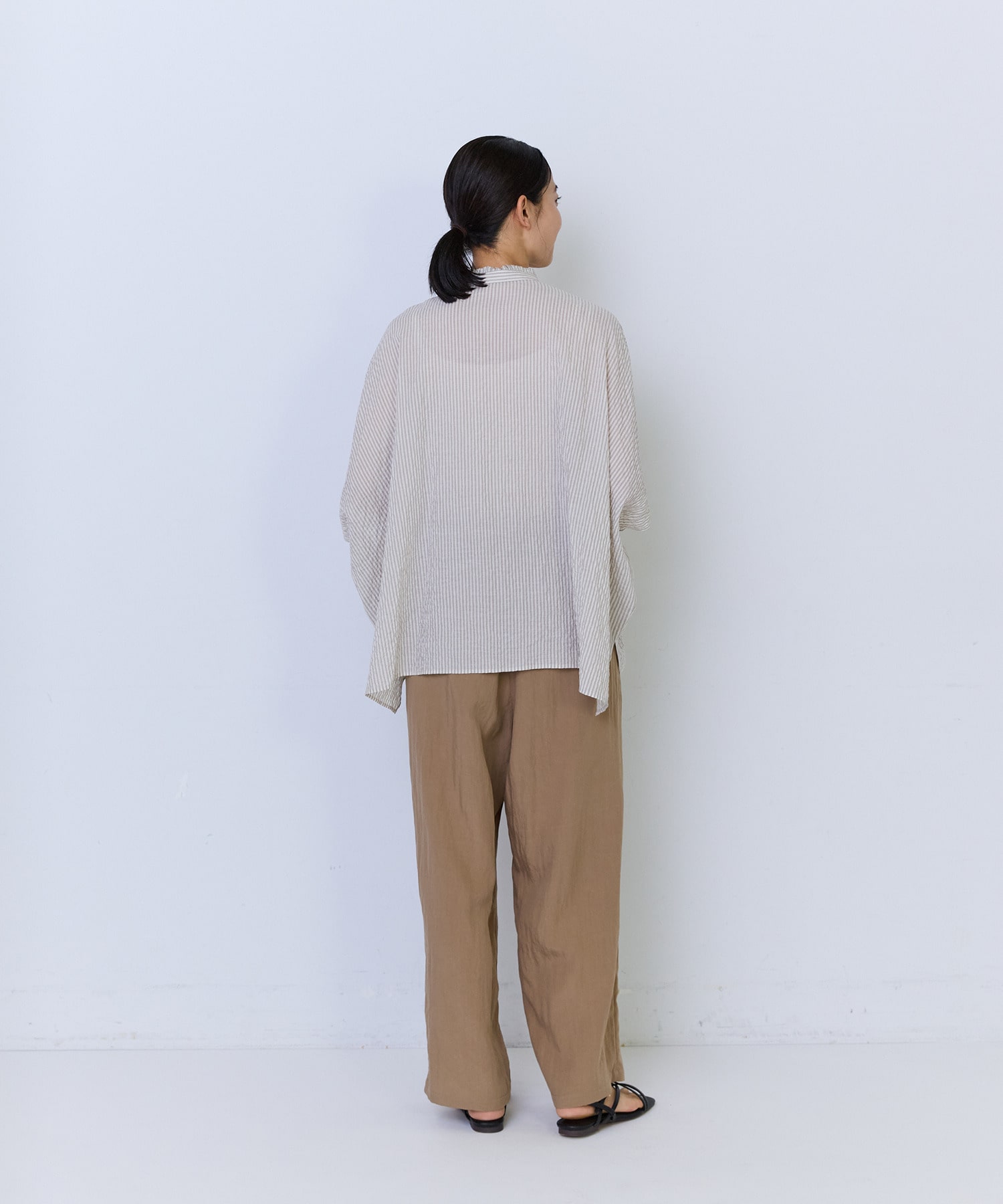【ADIEU TRISTESSE】タックフリルカラーブラウス 詳細画像 チェック 3