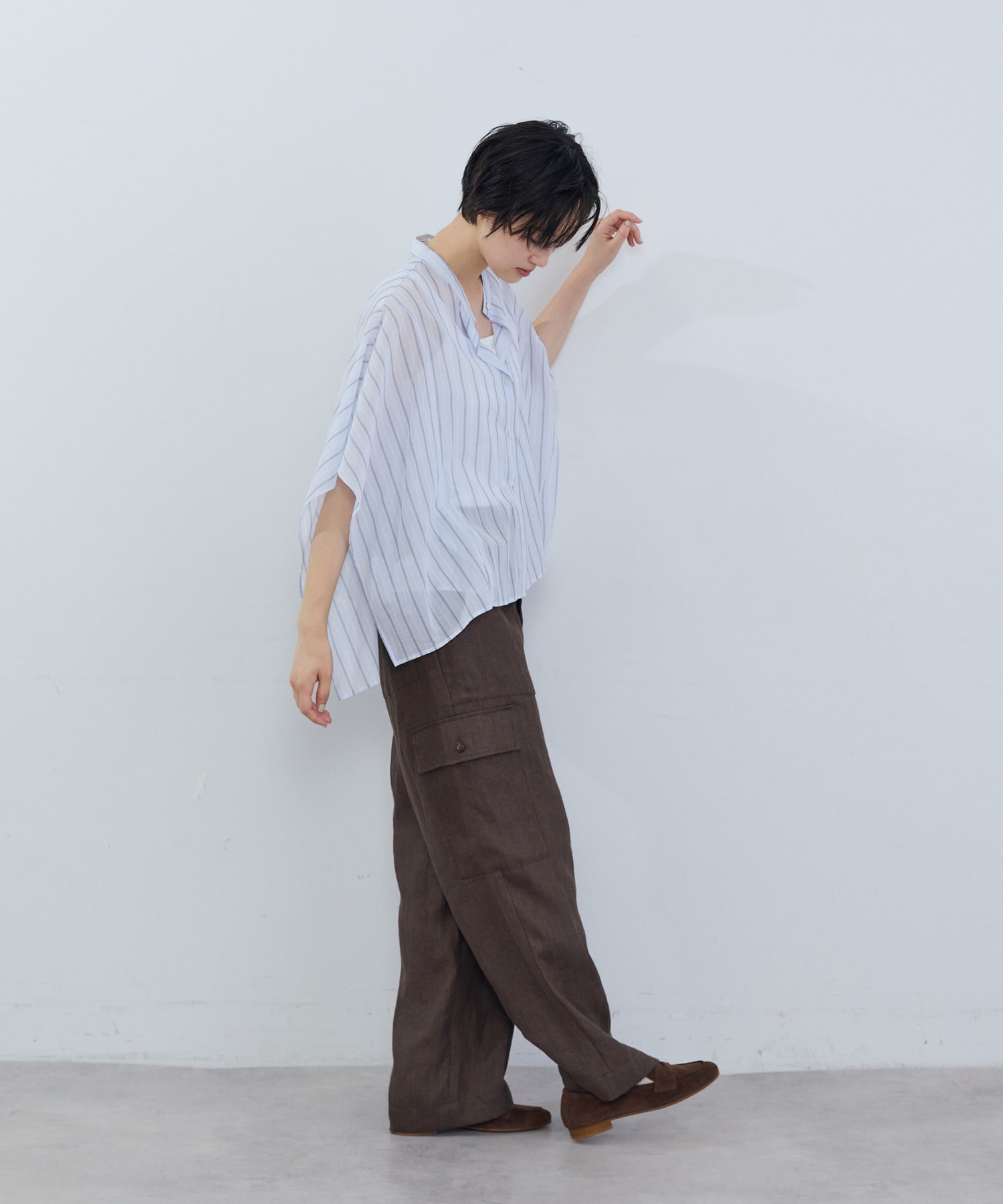 【ADIEU TRISTESSE】ケープ風ブラウス 詳細画像 ブラック系その他 2