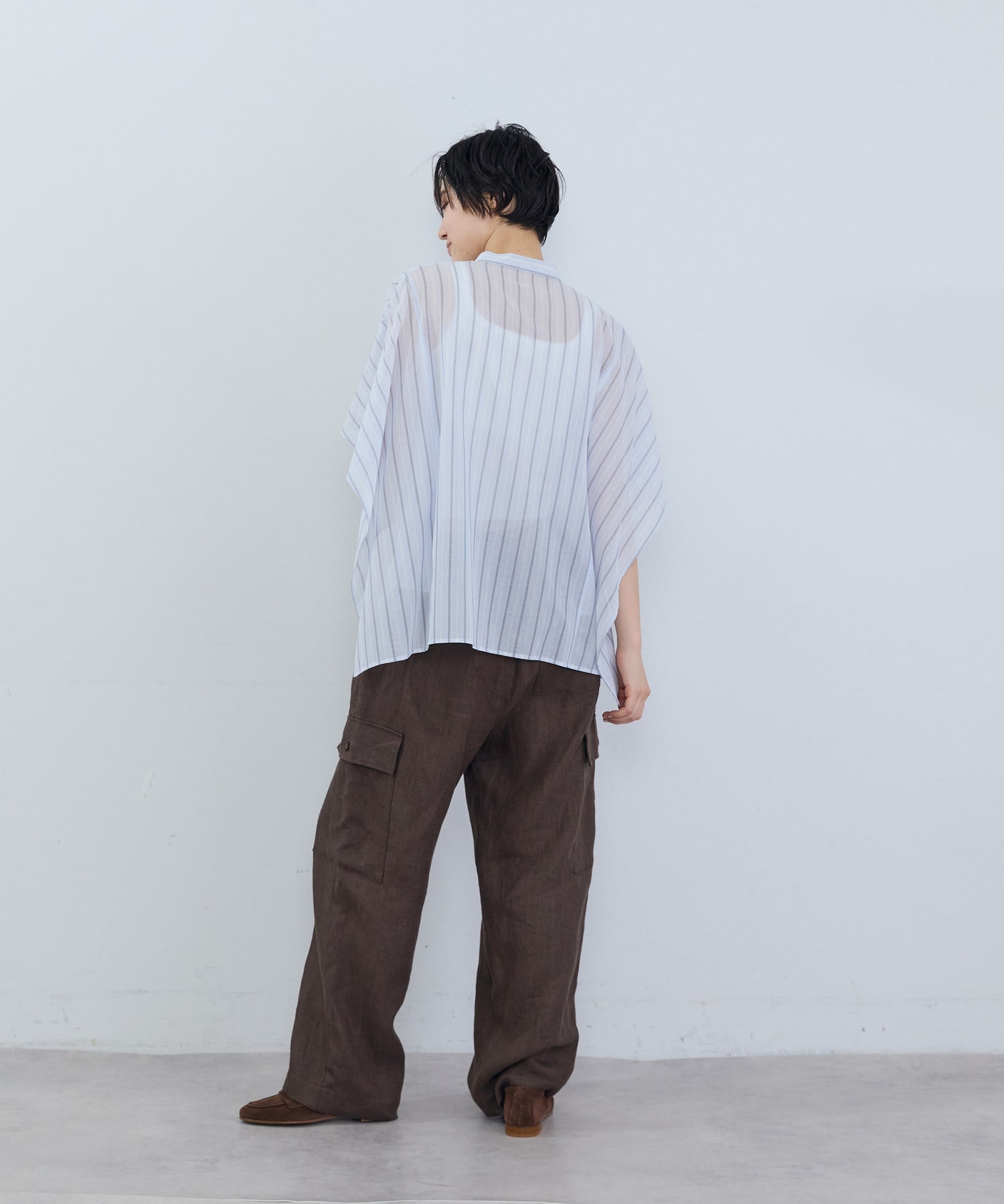 【ADIEU TRISTESSE】ケープ風ブラウス 詳細画像 ブラック系その他 3