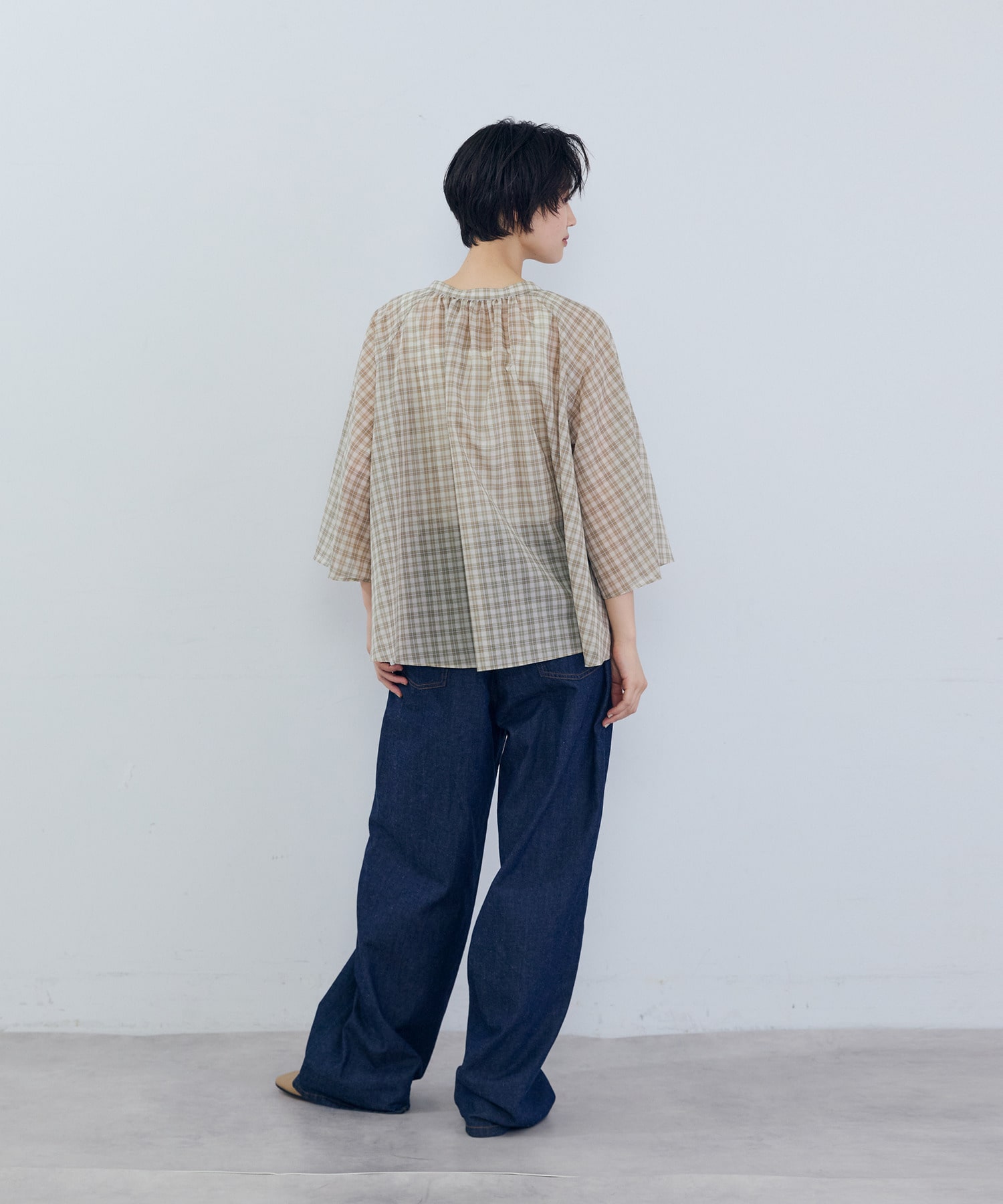【ADIEU TRISTESSE】フレアーシルエットブラウス 詳細画像 ベージュ系その他 6
