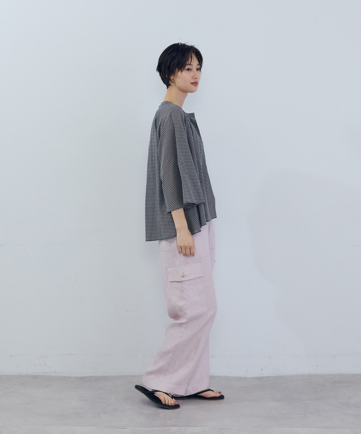 【ADIEU TRISTESSE】フレアーシルエットブラウス 詳細画像 ベージュ系その他 8