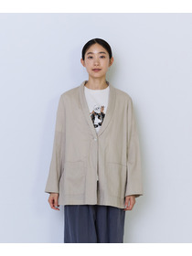 【ADIEU TRISTESSE】コットンリネンショールカラージャケット 詳細画像 ネイビー 10