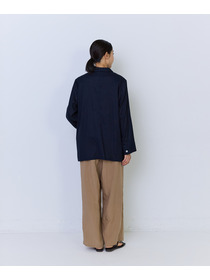 【ADIEU TRISTESSE】コットンリネンショールカラージャケット 詳細画像 ネイビー 15
