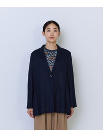 【ADIEU TRISTESSE】コットンリネンショールカラージャケット 詳細画像 ネイビー 16