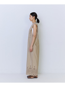 【ADIEU TRISTESSE】カットワーク刺繍サロペット 詳細画像 ブラック 5