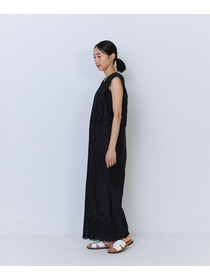 【ADIEU TRISTESSE】カットワーク刺繍サロペット 詳細画像 ブラック 8