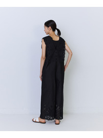【ADIEU TRISTESSE】カットワーク刺繍サロペット 詳細画像 ブラック 9