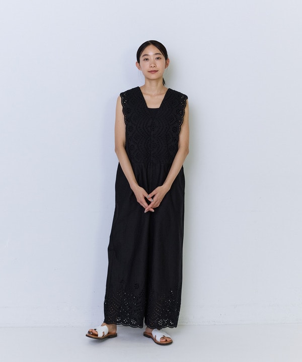 【ADIEU TRISTESSE】カットワーク刺繍サロペット
