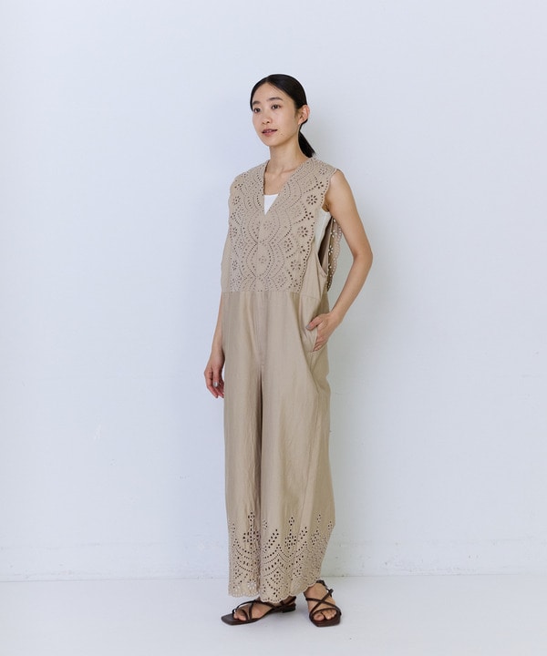 【ADIEU TRISTESSE】カットワーク刺繍サロペット