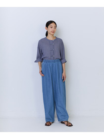 【ADIEU TRISTESSE】4.8ozデニムバレルレッグパンツ 詳細画像 インディゴブルー 1